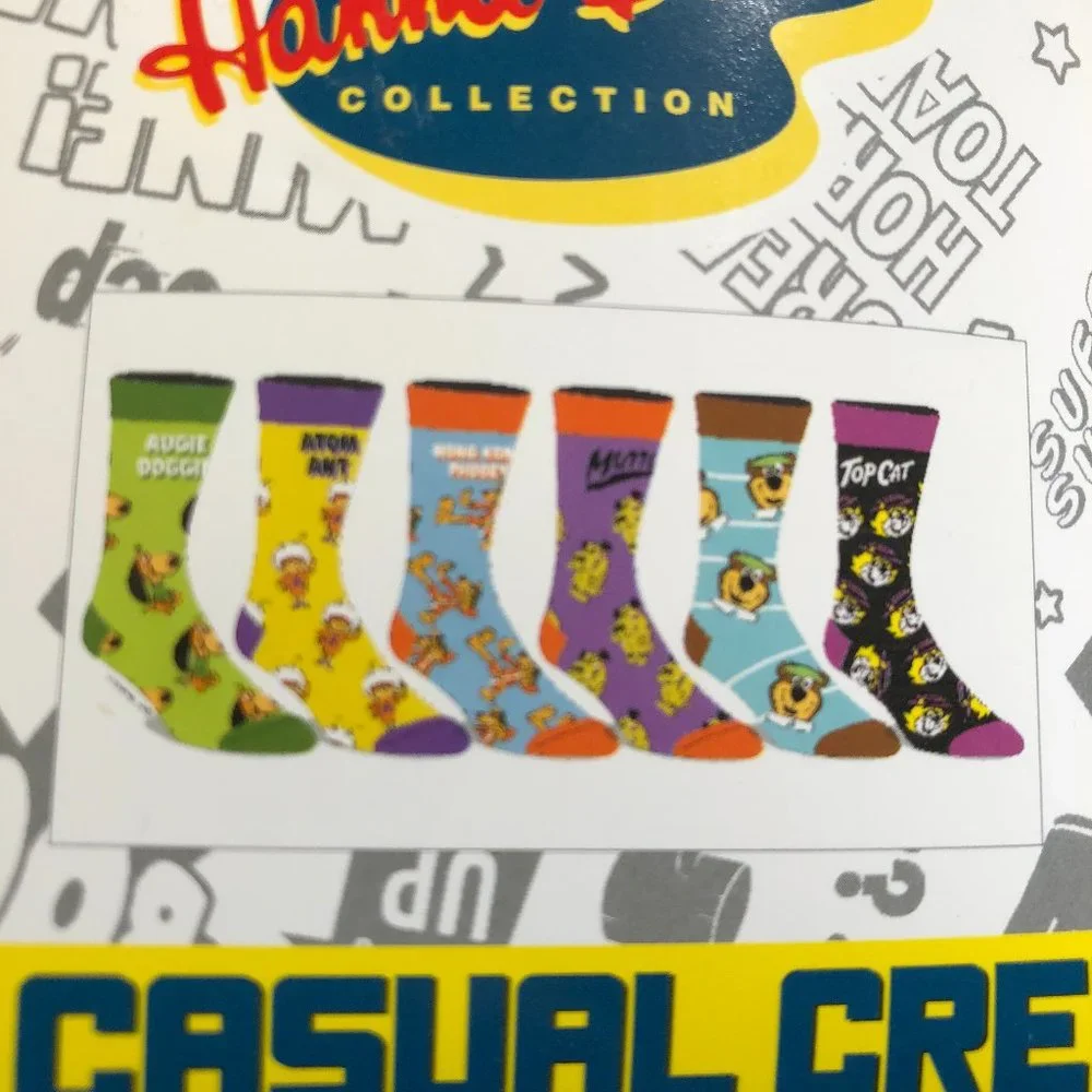 Bioworld set of men SIX Hanna-Barbera  socks